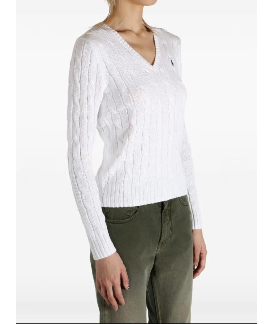 POLO RALPH LAUREN Белый хлопковый джемпер / свитер, фото 5