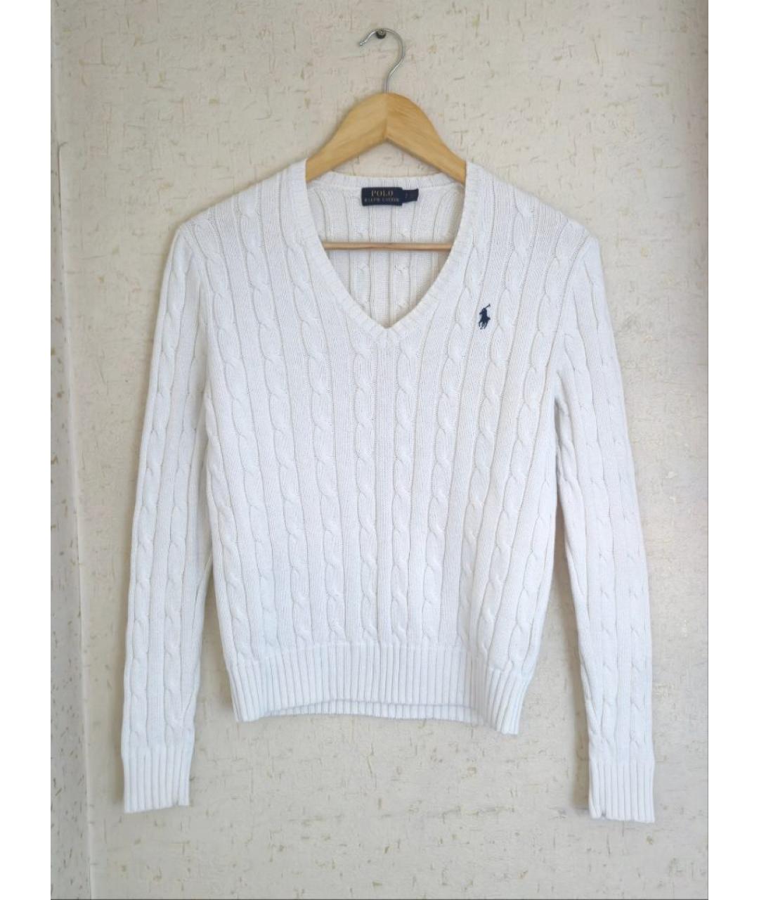 POLO RALPH LAUREN Белый хлопковый джемпер / свитер, фото 9