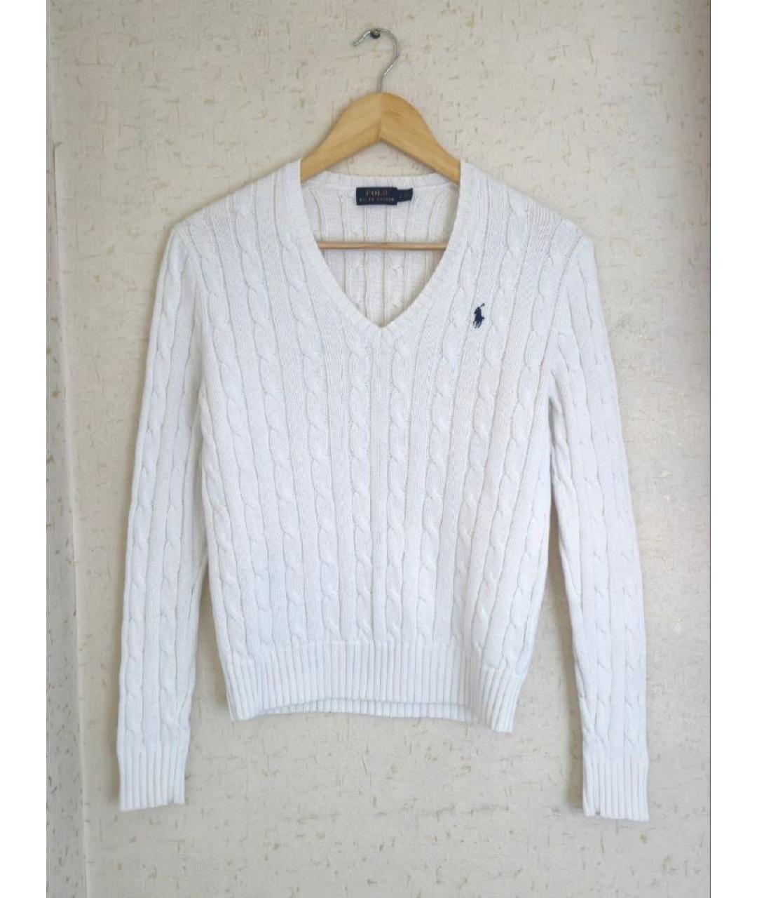 POLO RALPH LAUREN Белый хлопковый джемпер / свитер, фото 9