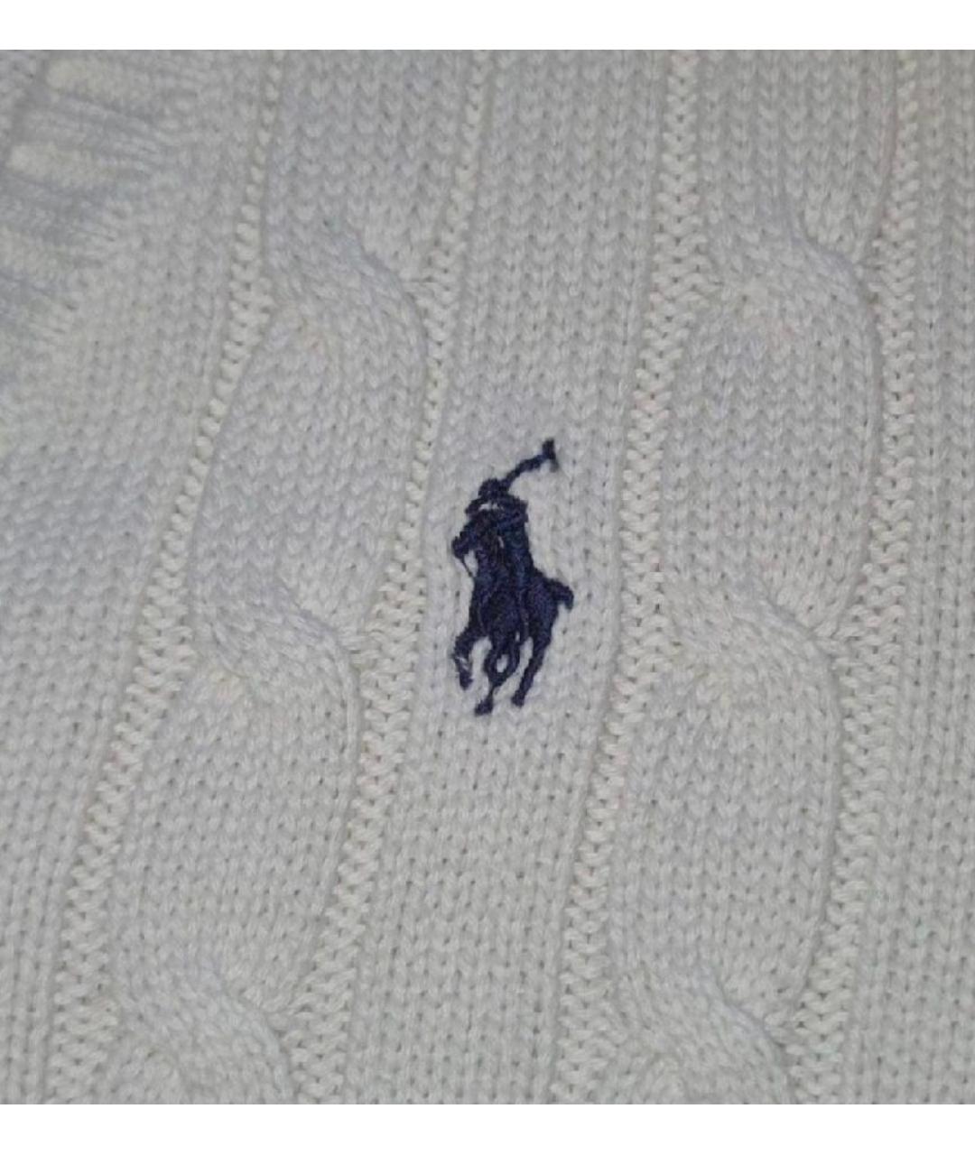POLO RALPH LAUREN Белый хлопковый джемпер / свитер, фото 4