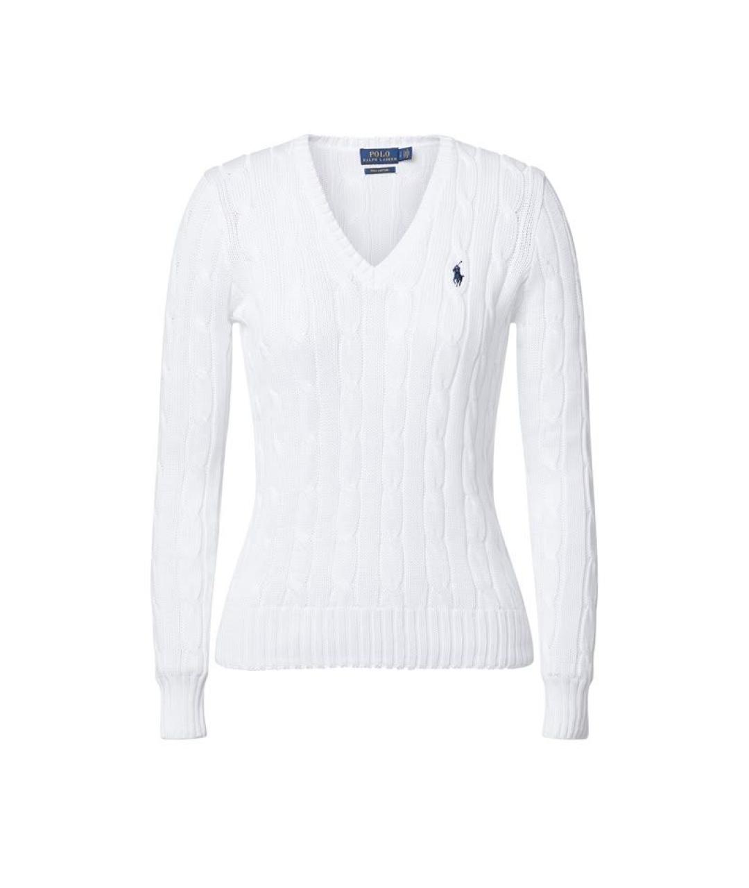 POLO RALPH LAUREN Белый хлопковый джемпер / свитер, фото 10