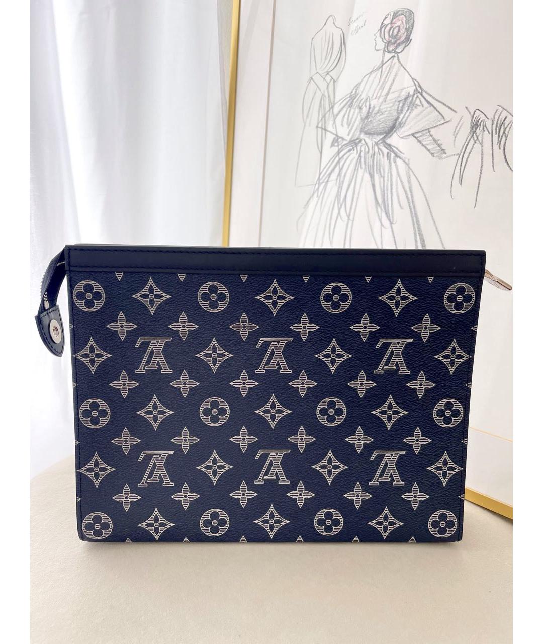 LOUIS VUITTON Темно-синяя папка для документов, фото 3