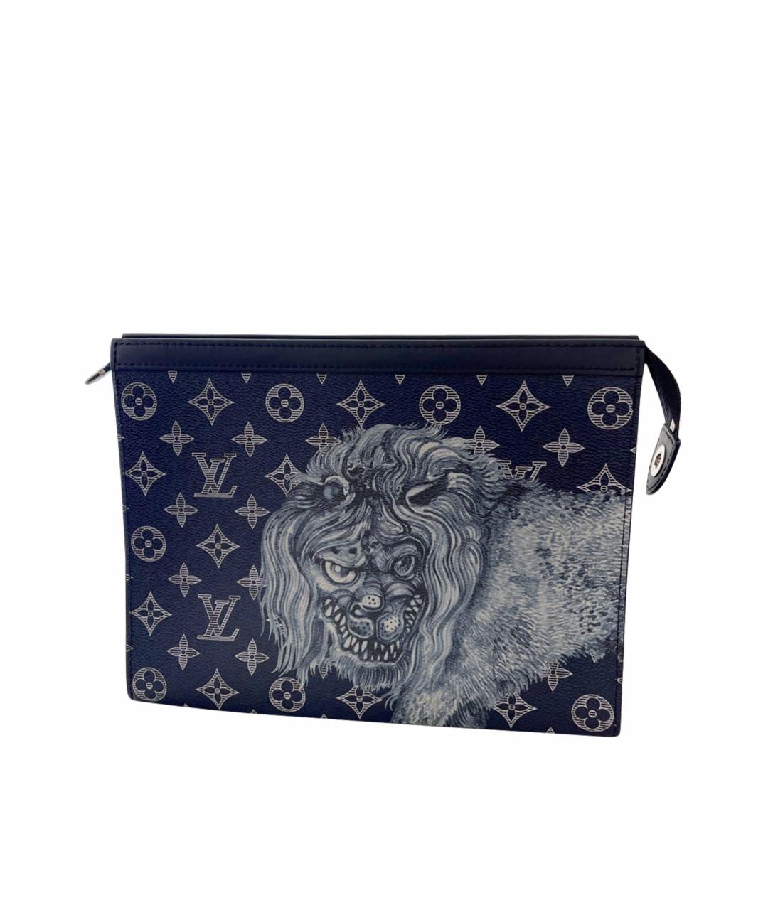 LOUIS VUITTON Темно-синяя папка для документов, фото 1