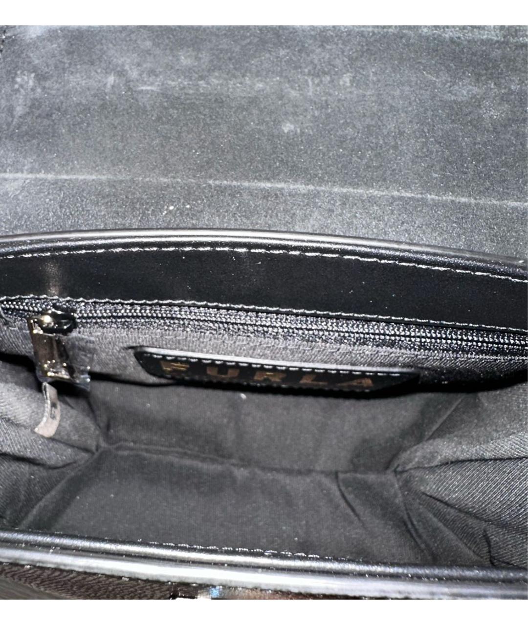 FURLA Черная кожаная сумка через плечо, фото 4