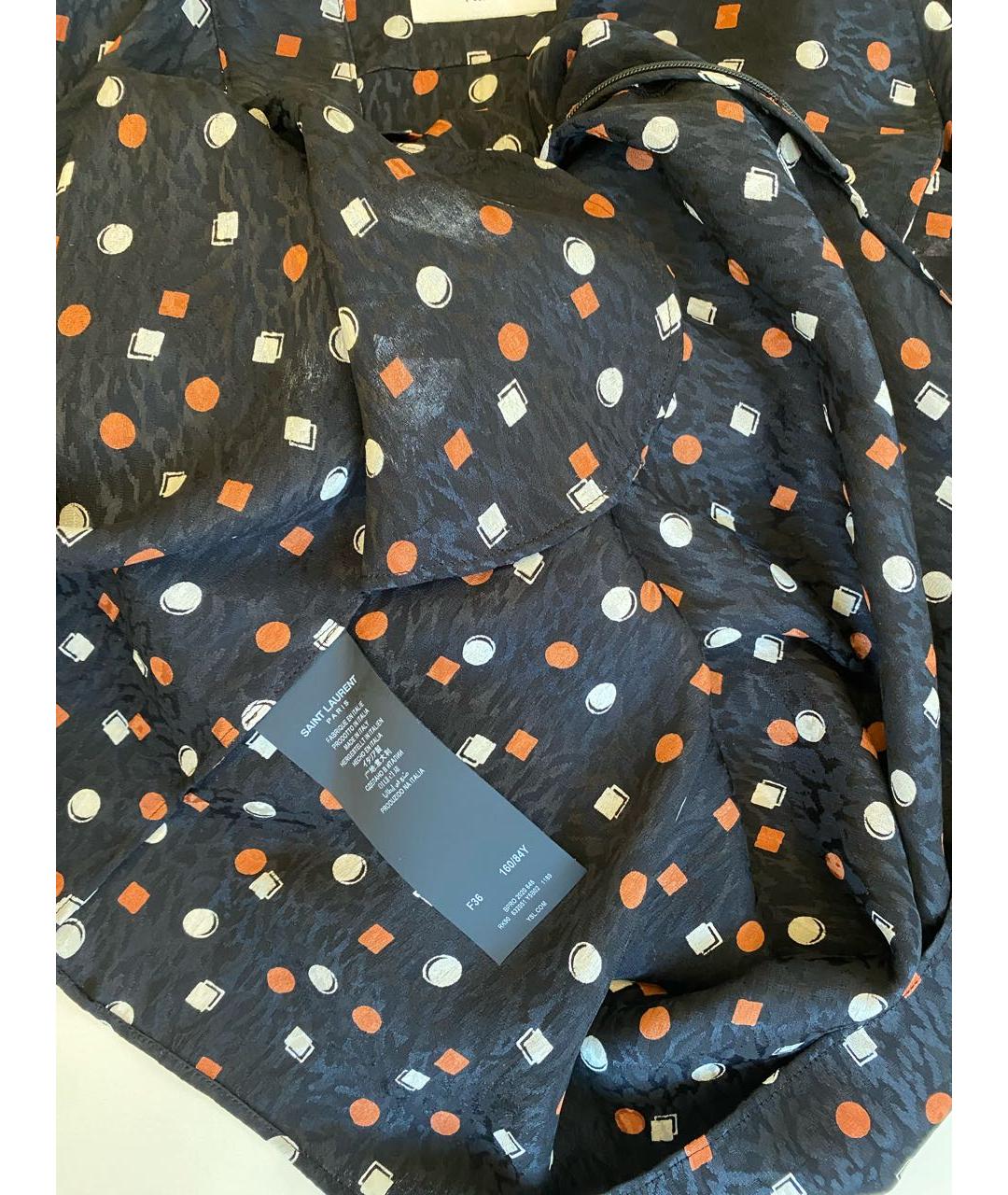 SAINT LAURENT Черное шелковое коктейльное платье, фото 7