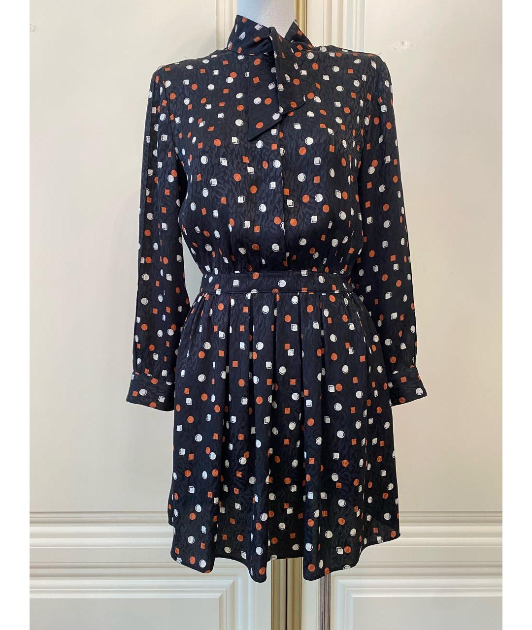 SAINT LAURENT Черное шелковое коктейльное платье, фото 9