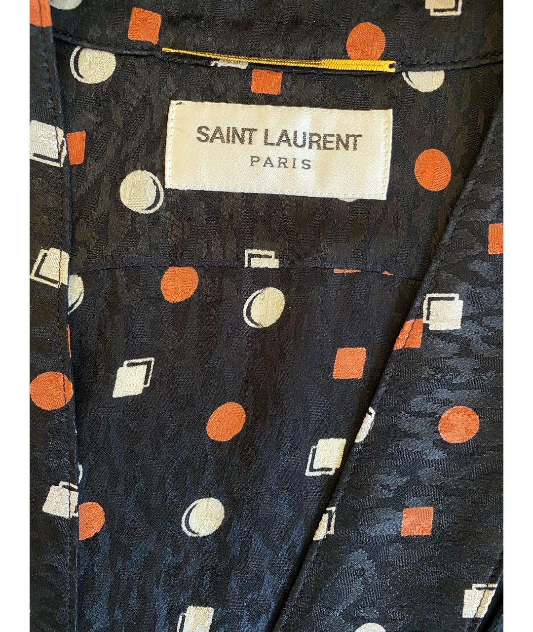 SAINT LAURENT Черное шелковое коктейльное платье, фото 6