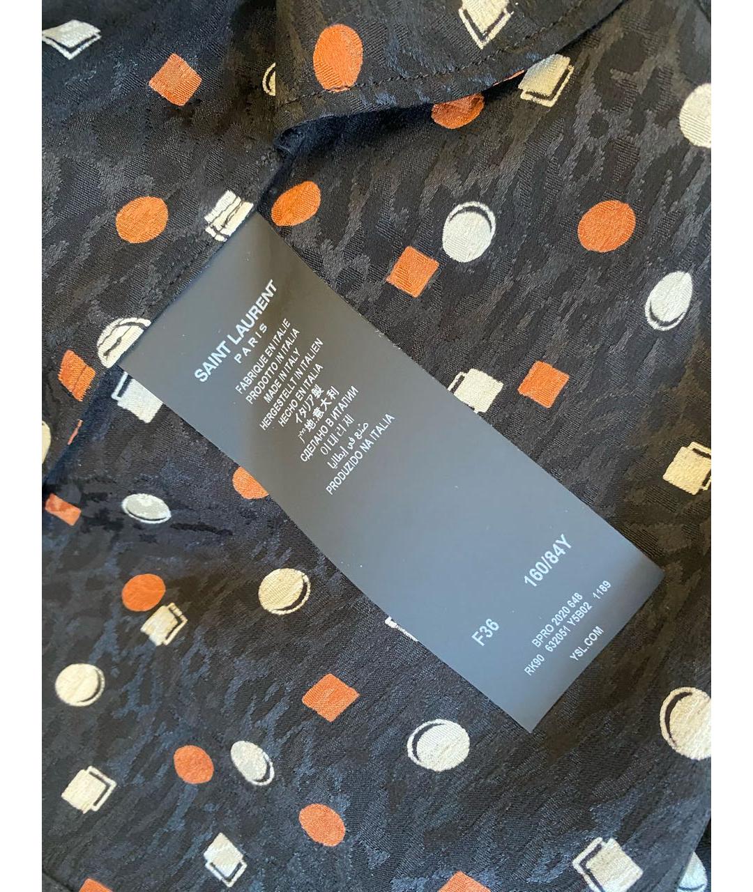 SAINT LAURENT Черное шелковое коктейльное платье, фото 8