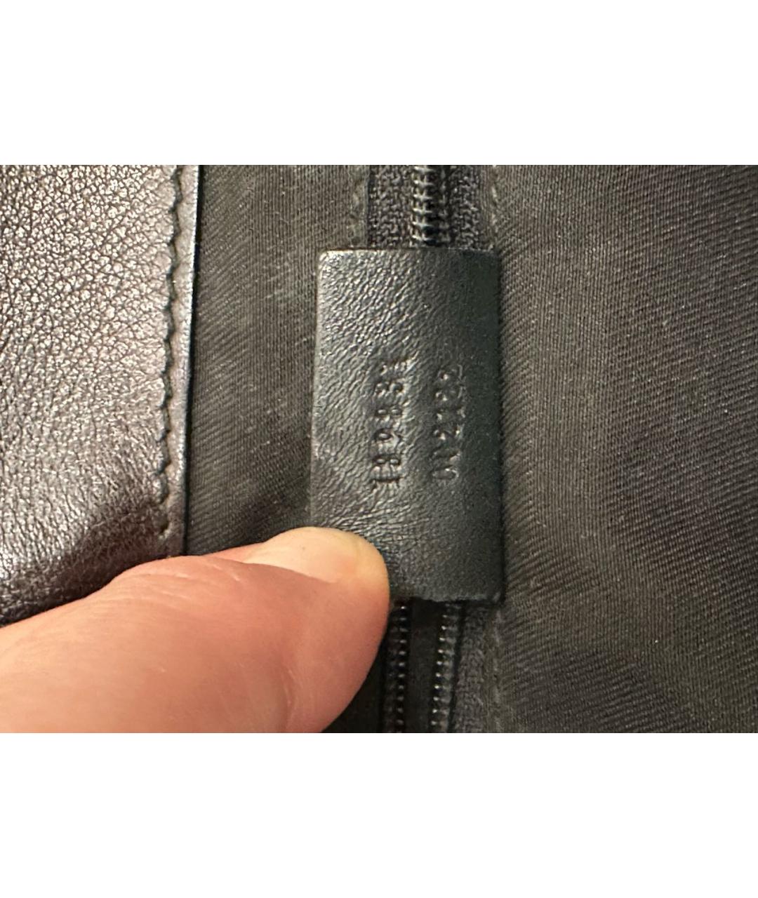 GUCCI Черная сумка через плечо из лакированной кожи, фото 5