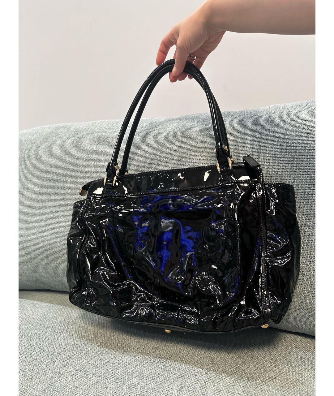 GUCCI Черная сумка через плечо из лакированной кожи, фото 3