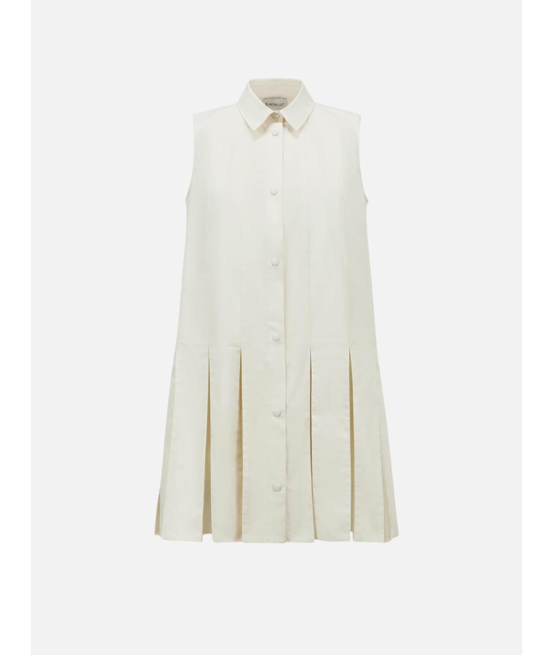 MONCLER Белое хлопковое повседневное платье, фото 4