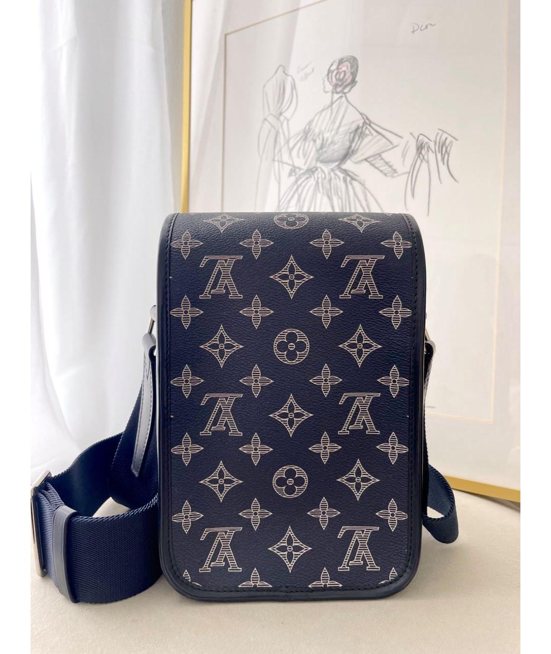 LOUIS VUITTON Темно-синяя сумка на плечо, фото 3