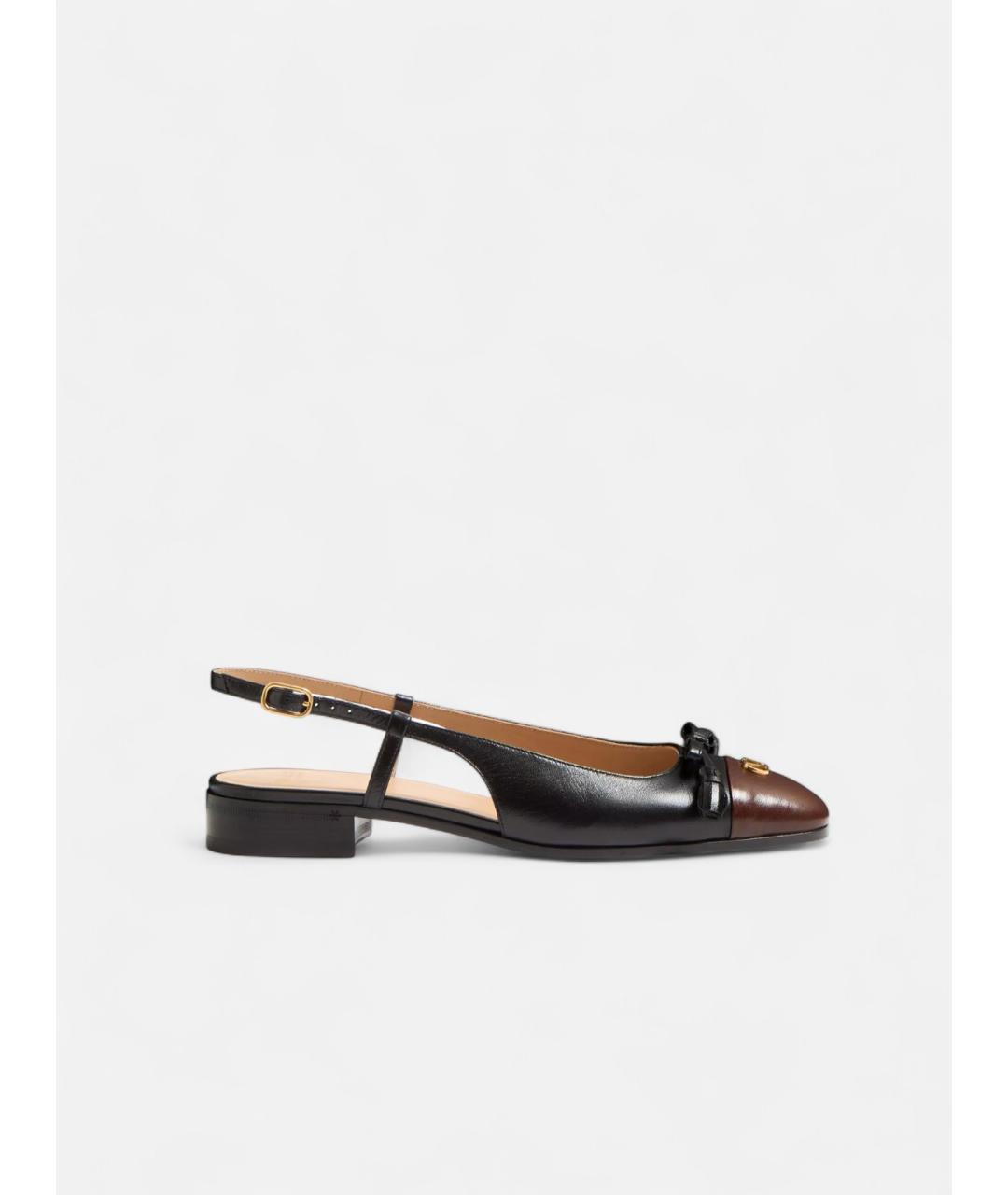 VALENTINO Черные кожаные балетки, фото 5