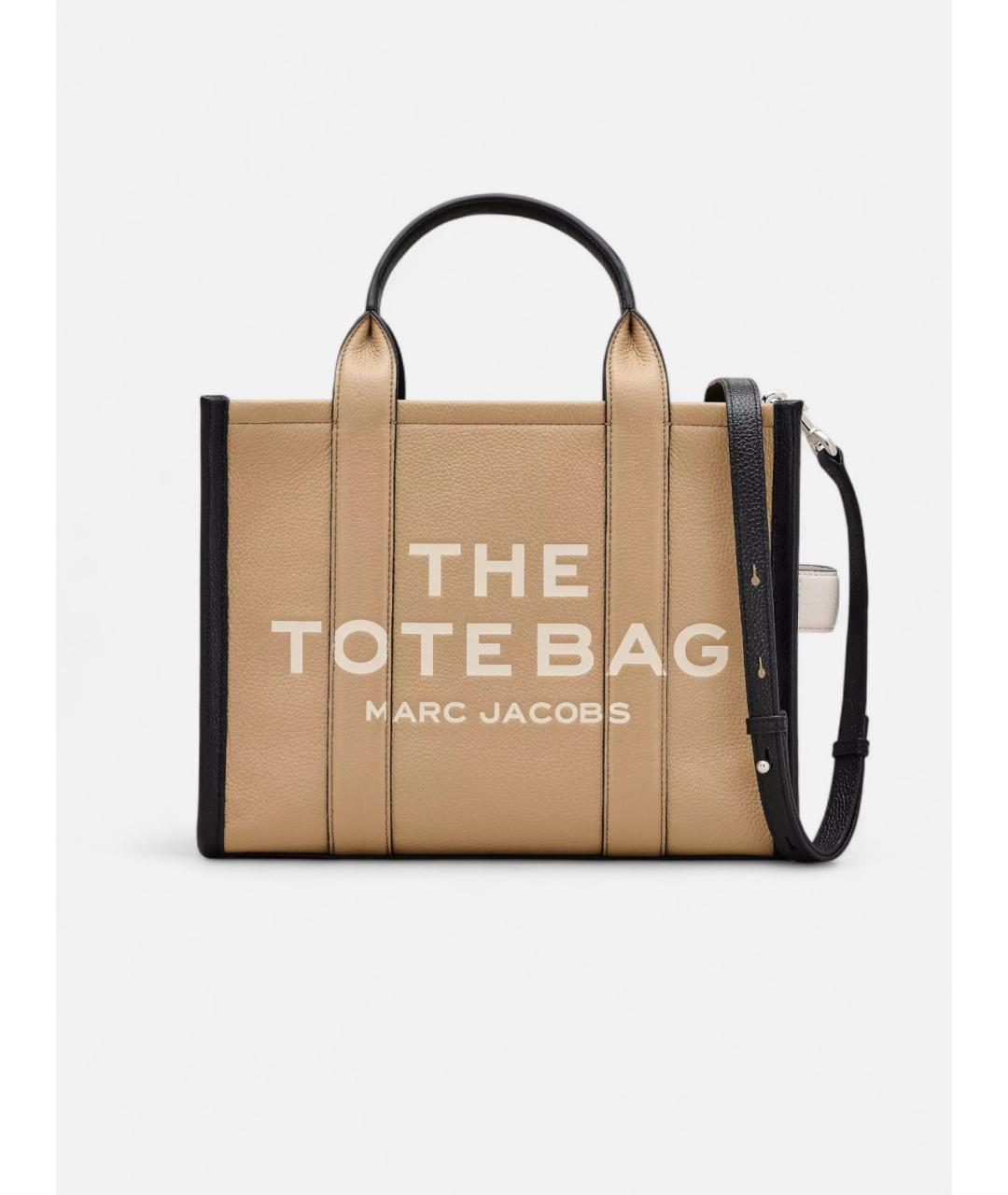 MARC JACOBS Бежевая кожаная сумка тоут, фото 9