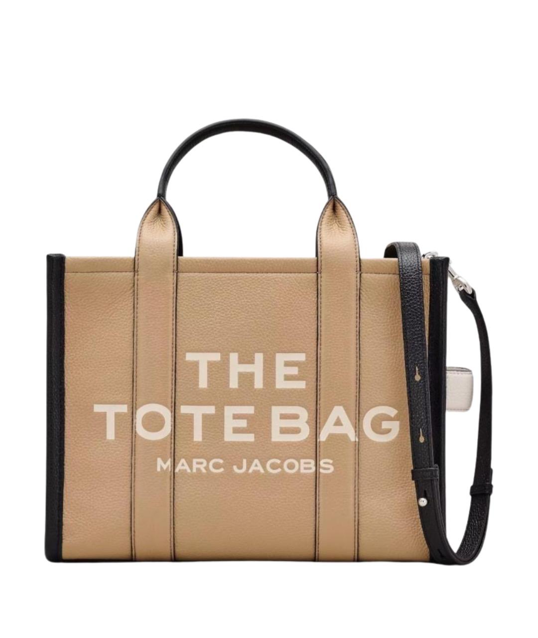 MARC JACOBS Бежевая кожаная сумка тоут, фото 1