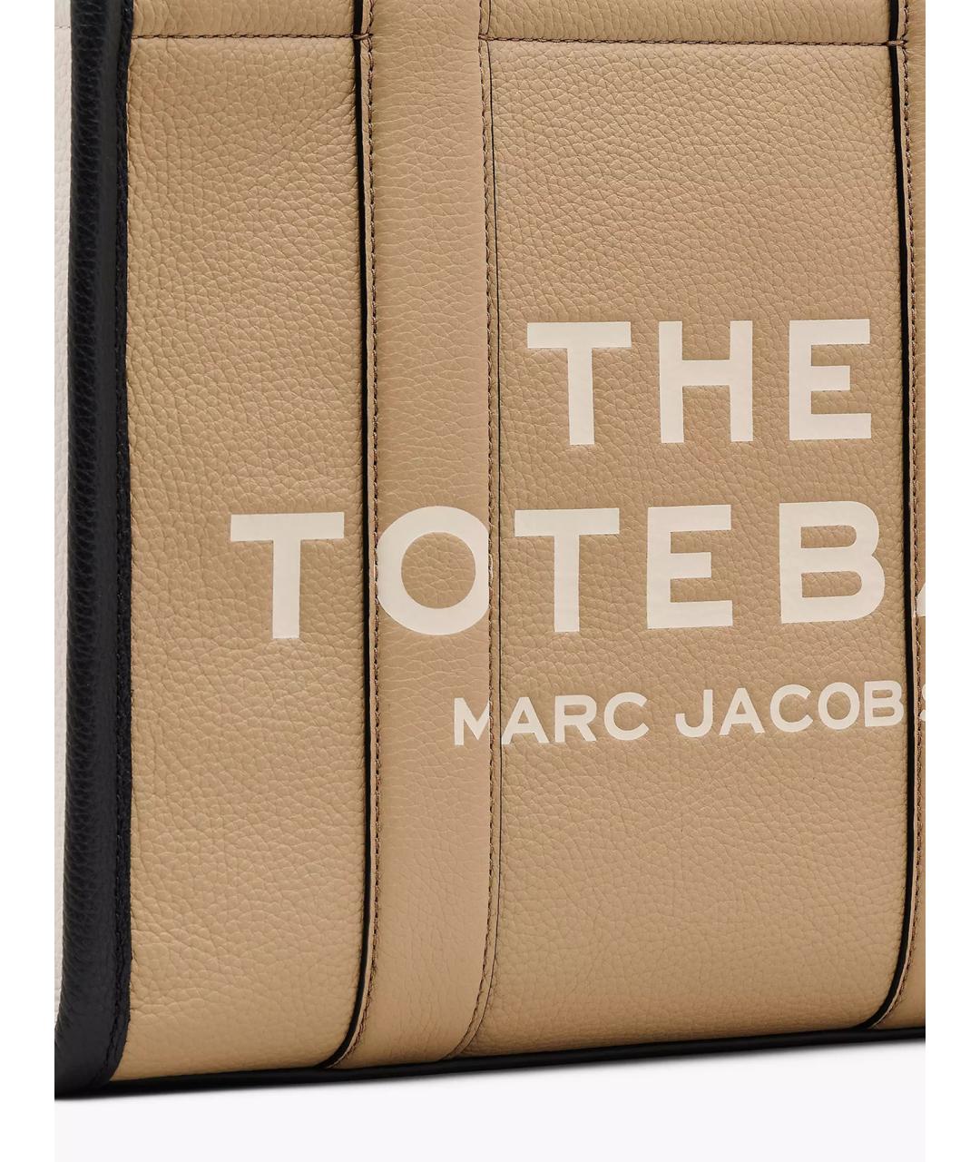 MARC JACOBS Бежевая кожаная сумка тоут, фото 4