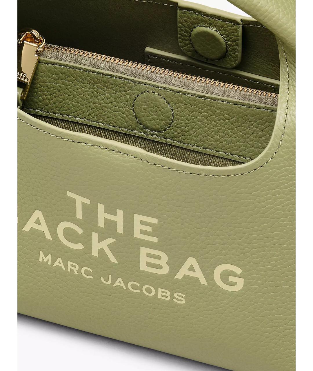 MARC JACOBS Зеленая кожаная сумка с короткими ручками, фото 3