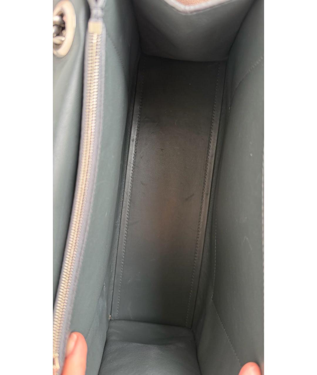 BALENCIAGA Антрацитовая кожаная сумка через плечо, фото 7