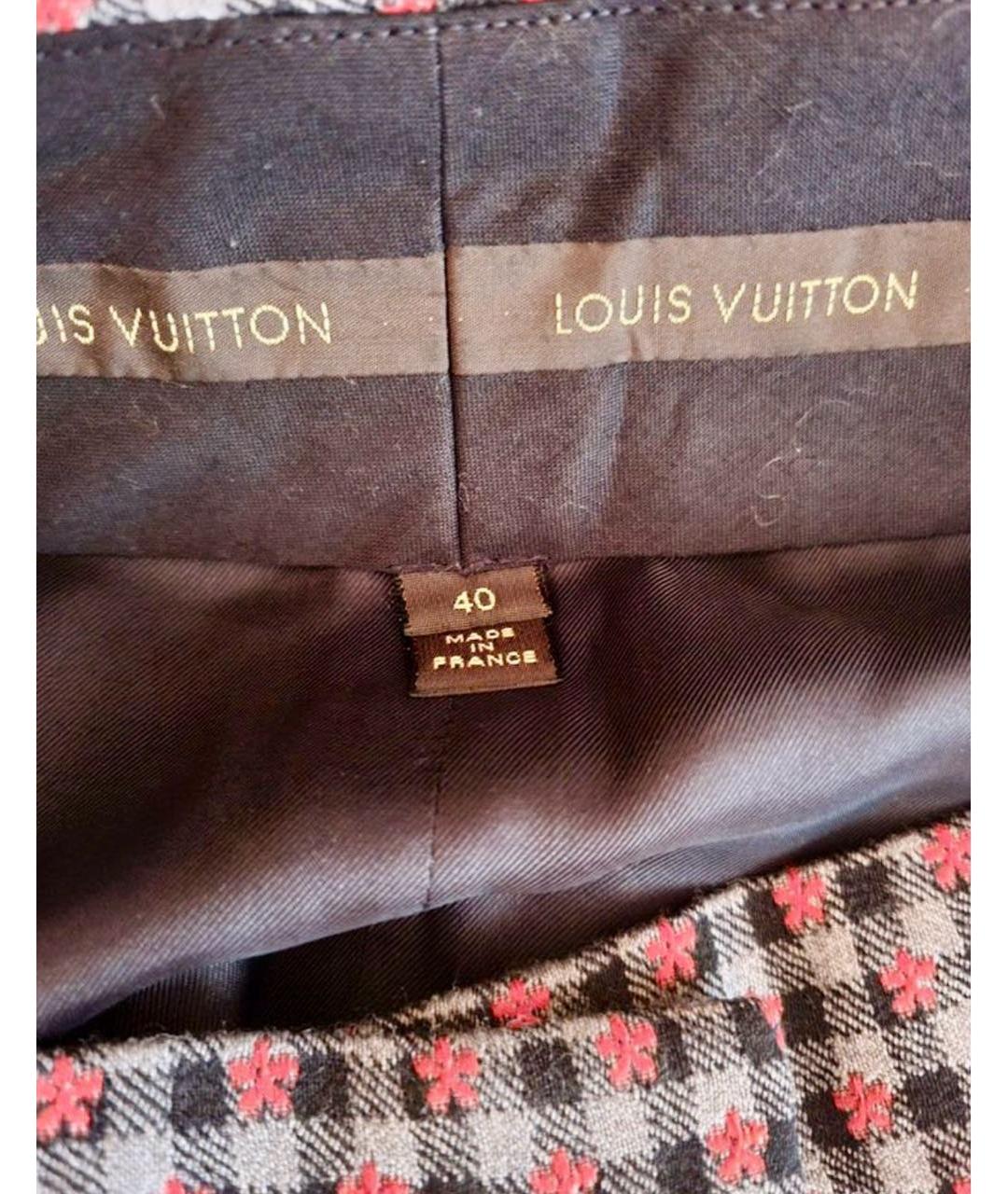LOUIS VUITTON Бордовый шерстяной костюм с юбками, фото 4
