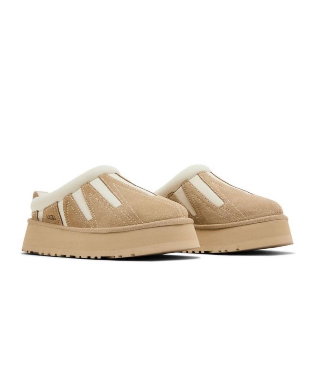 UGG AUSTRALIA Бежевые замшевые мюли, фото 2