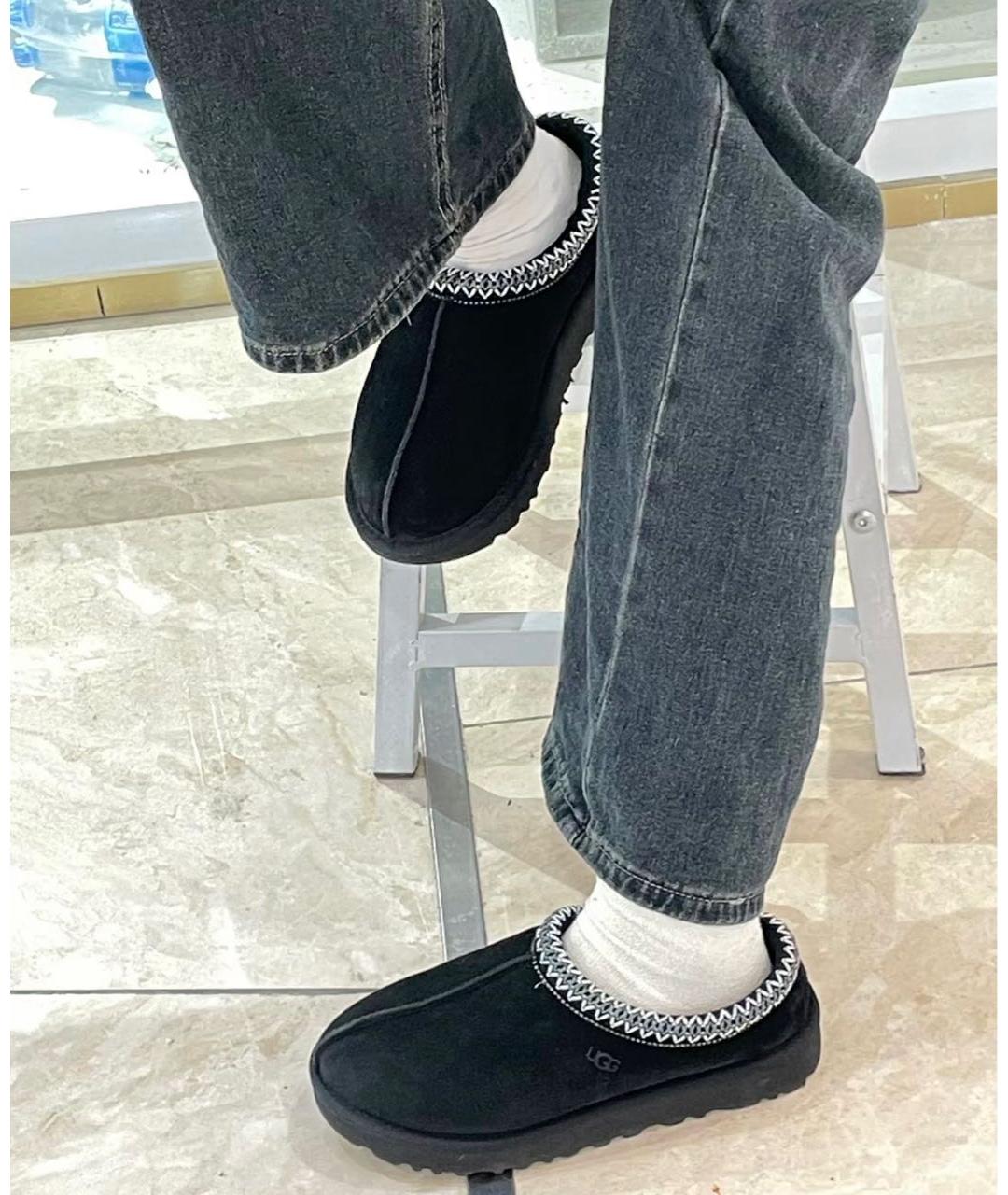 UGG AUSTRALIA Черные замшевые мюли, фото 3