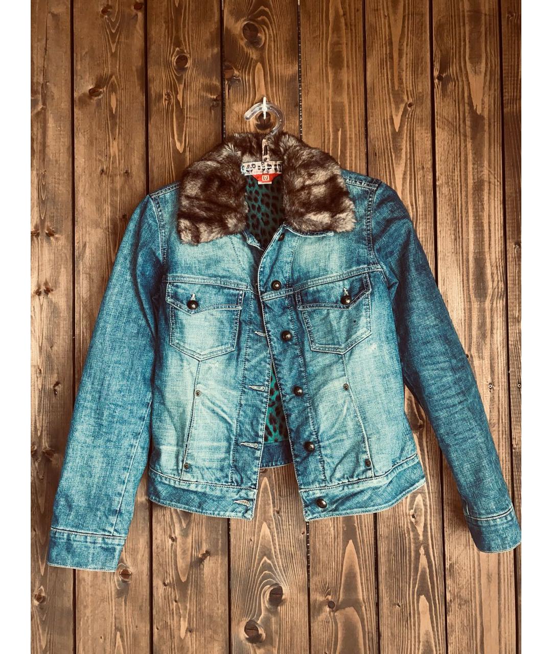 LIU JO Синяя хлопковая куртка, фото 9