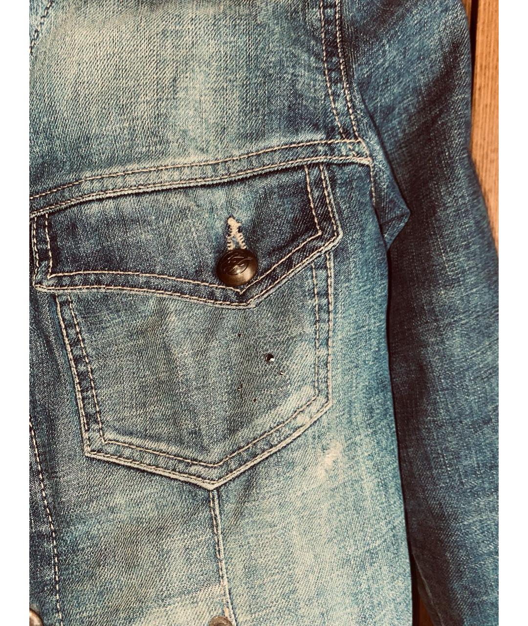 LIU JO Синяя хлопковая куртка, фото 4