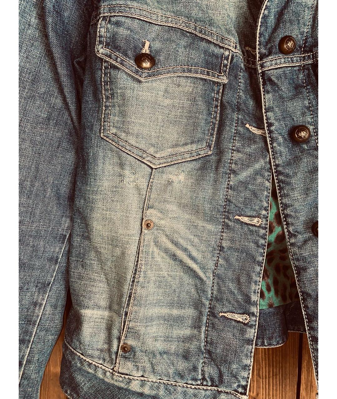 LIU JO Синяя хлопковая куртка, фото 5