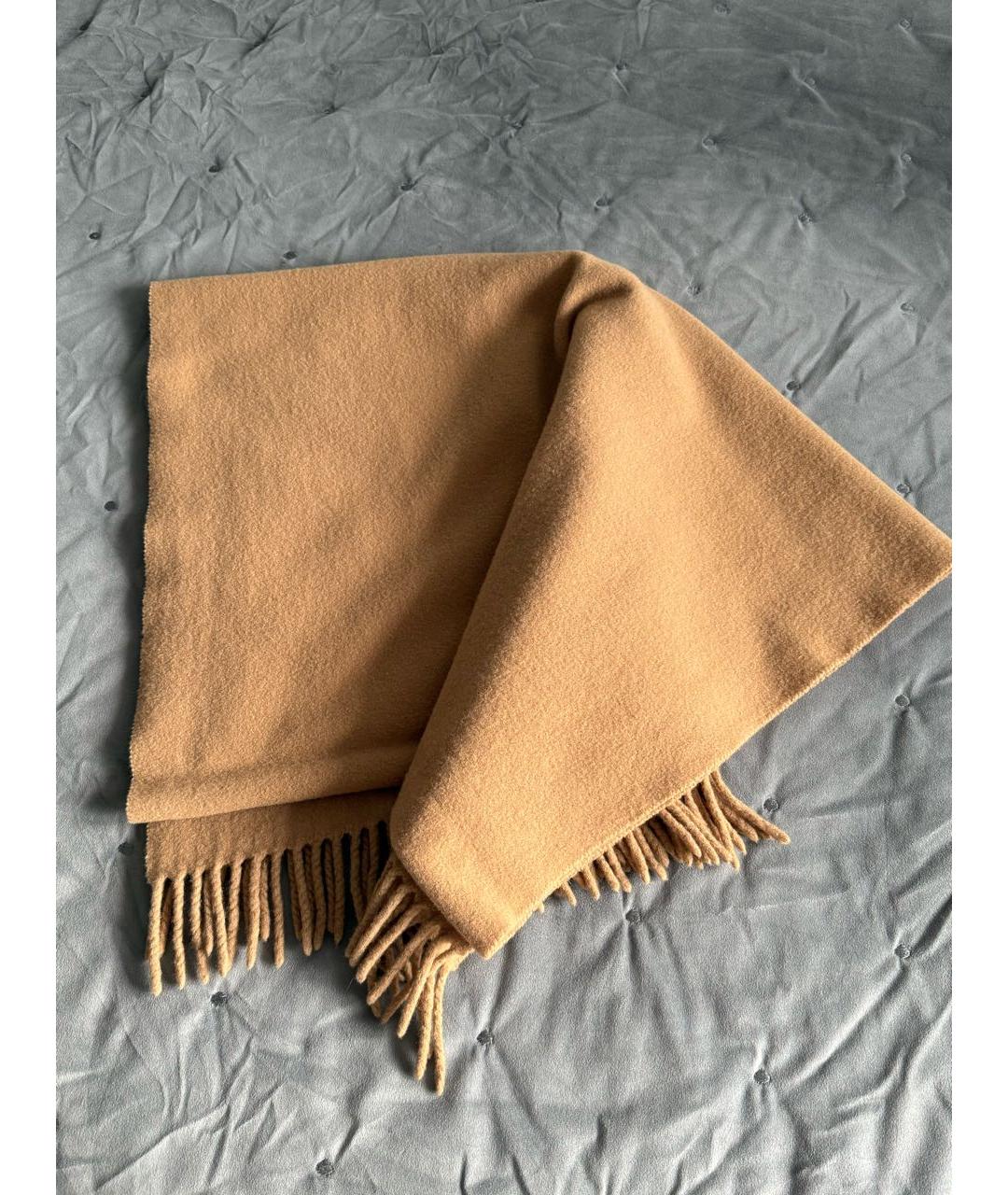 ACNE STUDIOS Бежевый шерстяной шарф, фото 3