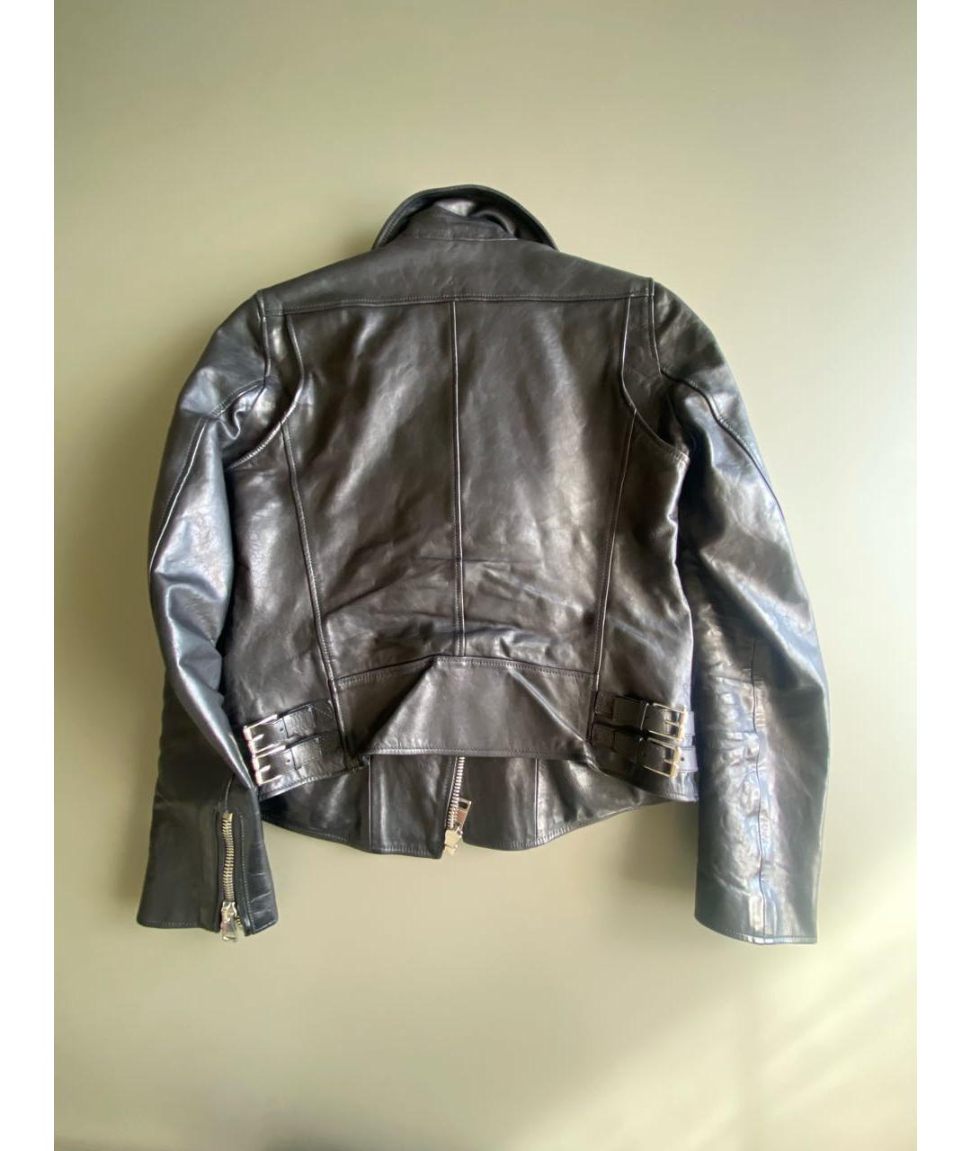 GUCCI Черная кожаная куртка, фото 2