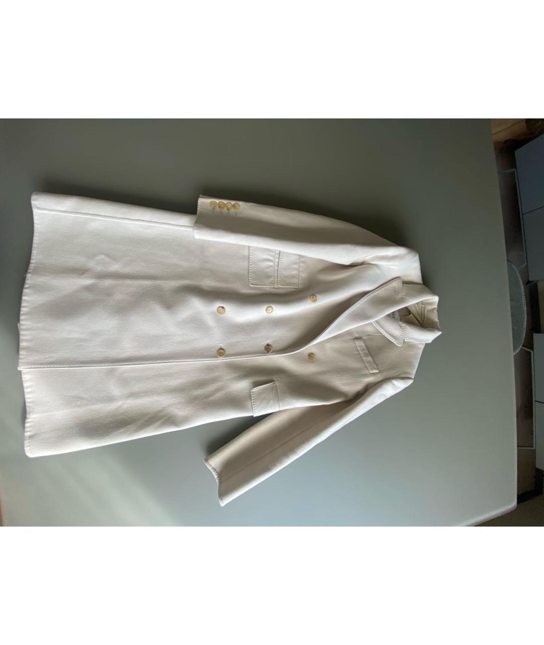 MAX MARA Бежевое льняное пальто, фото 9