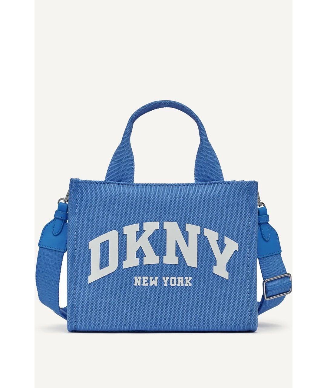 DKNY Голубая тканевая сумка тоут, фото 7