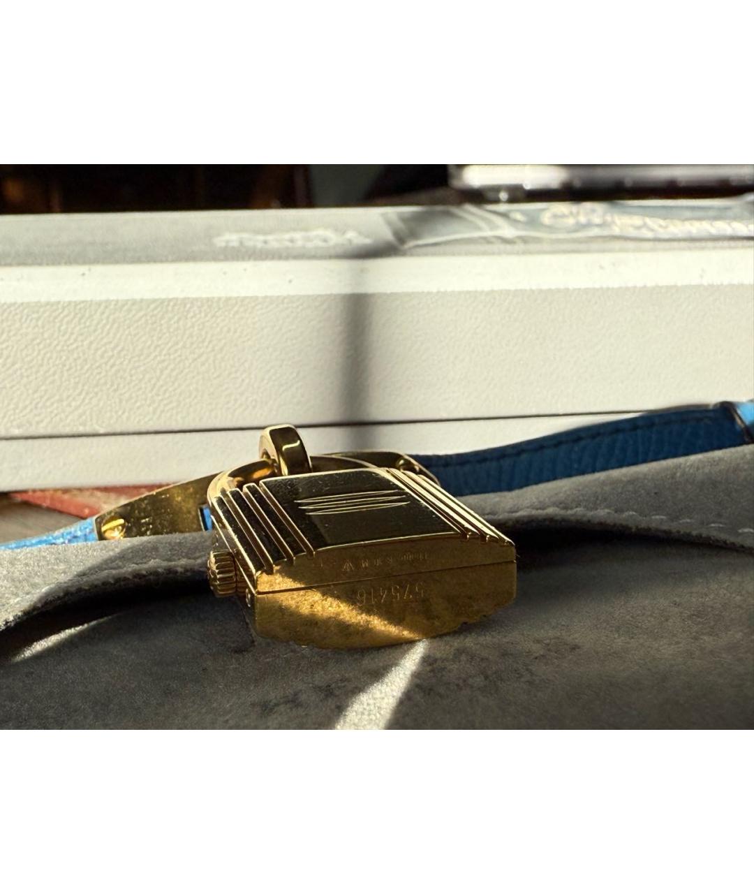 HERMES Синие позолоченные часы, фото 2