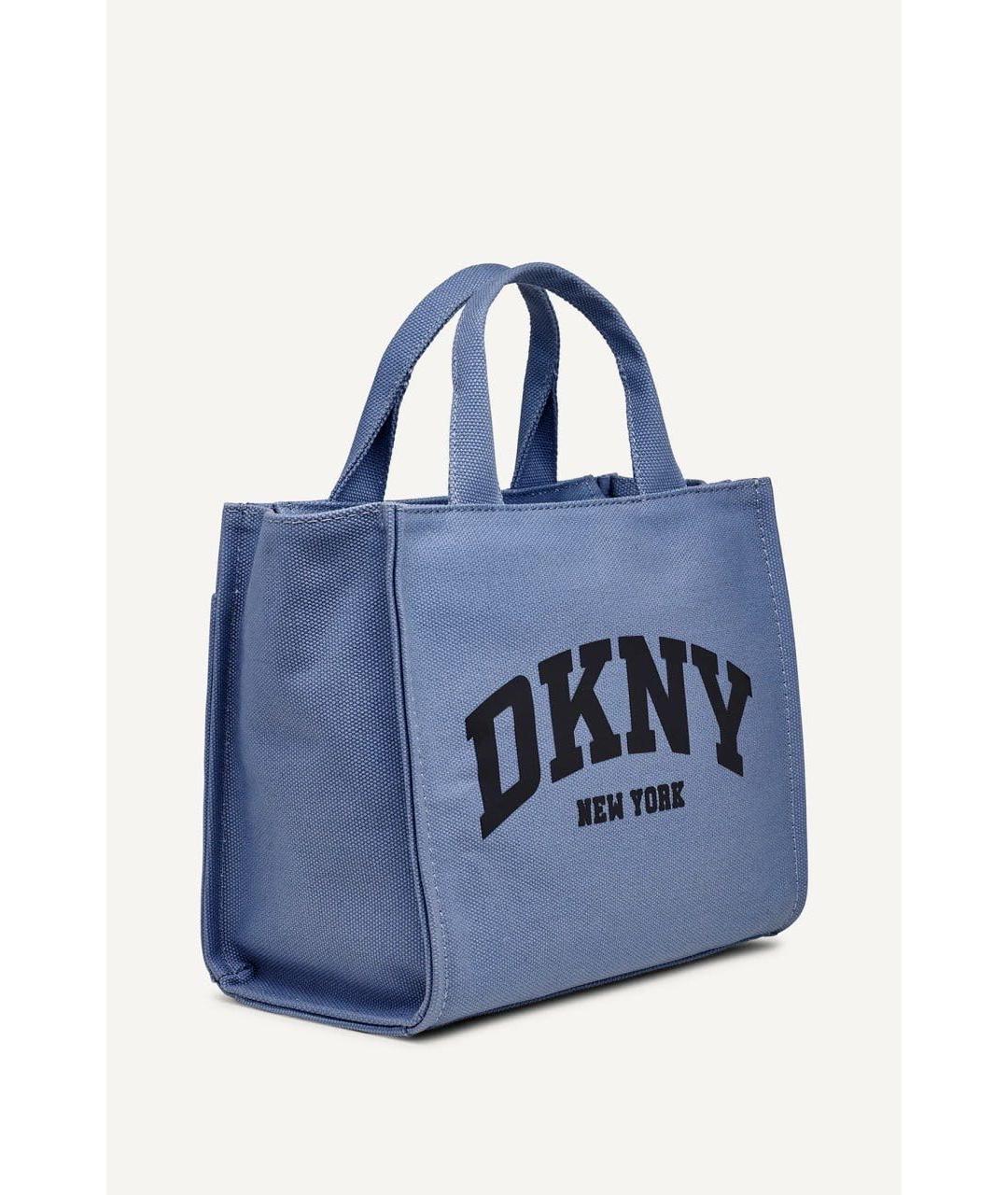 DKNY Синяя тканевая сумка тоут, фото 2