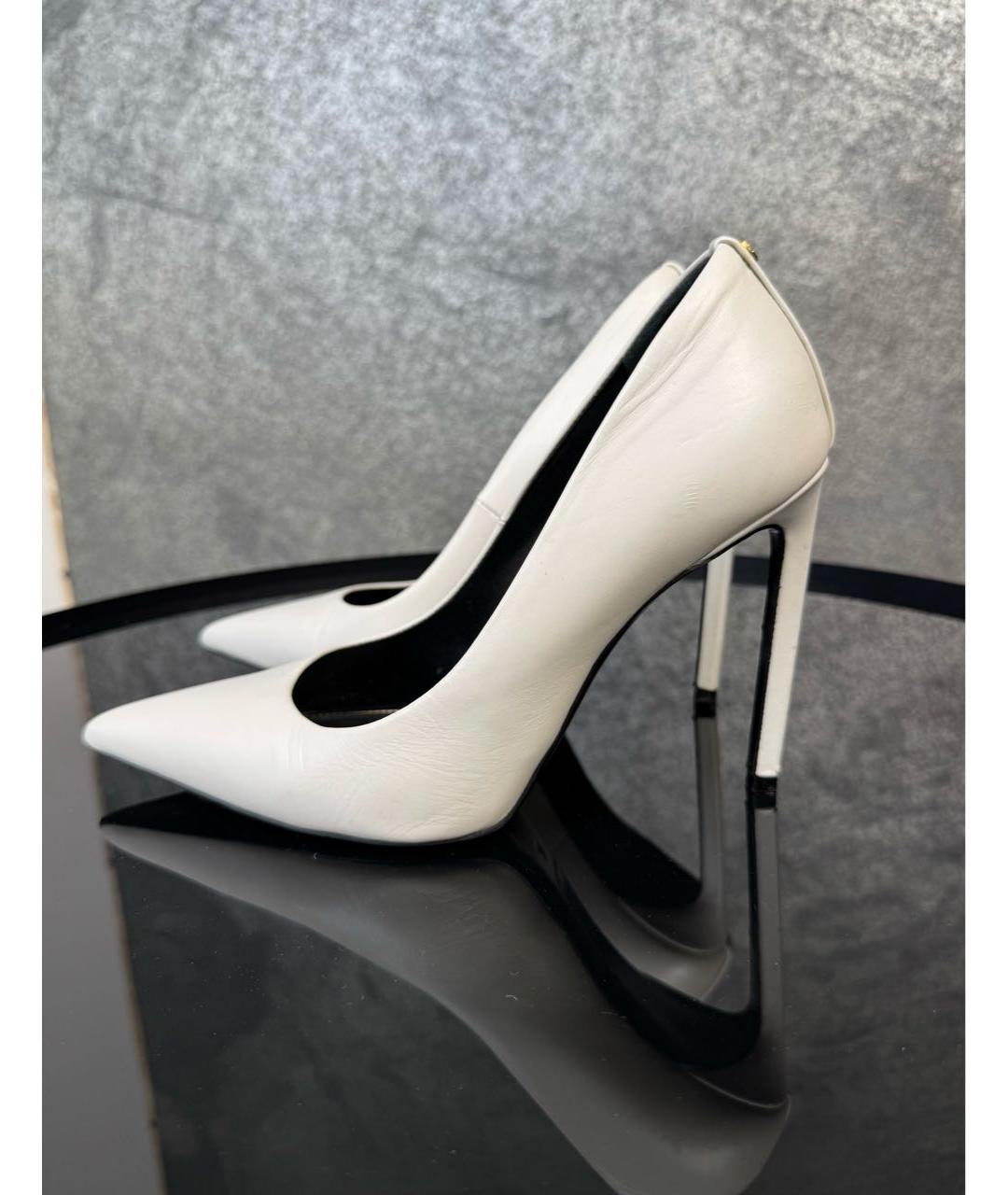 TOM FORD Белые кожаные туфли, фото 8