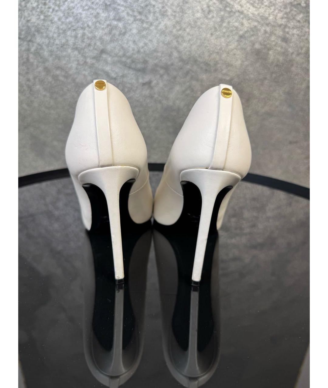 TOM FORD Белые кожаные туфли, фото 4