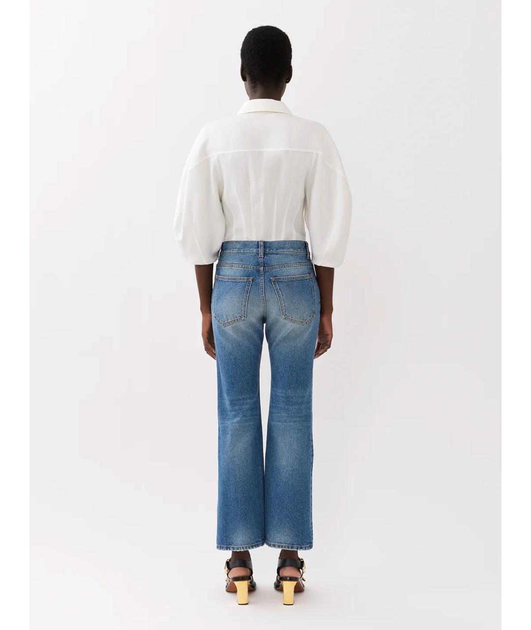 CHLOE Синие хлопковые джинсы клеш, фото 2