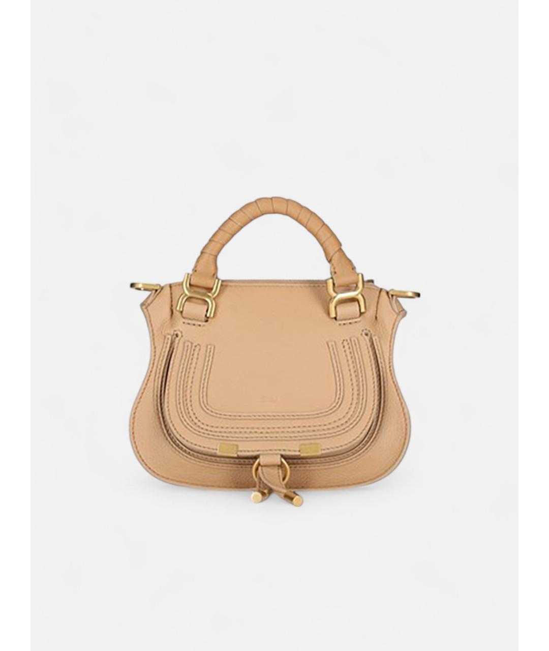 CHLOE Бежевая кожаная сумка тоут, фото 4