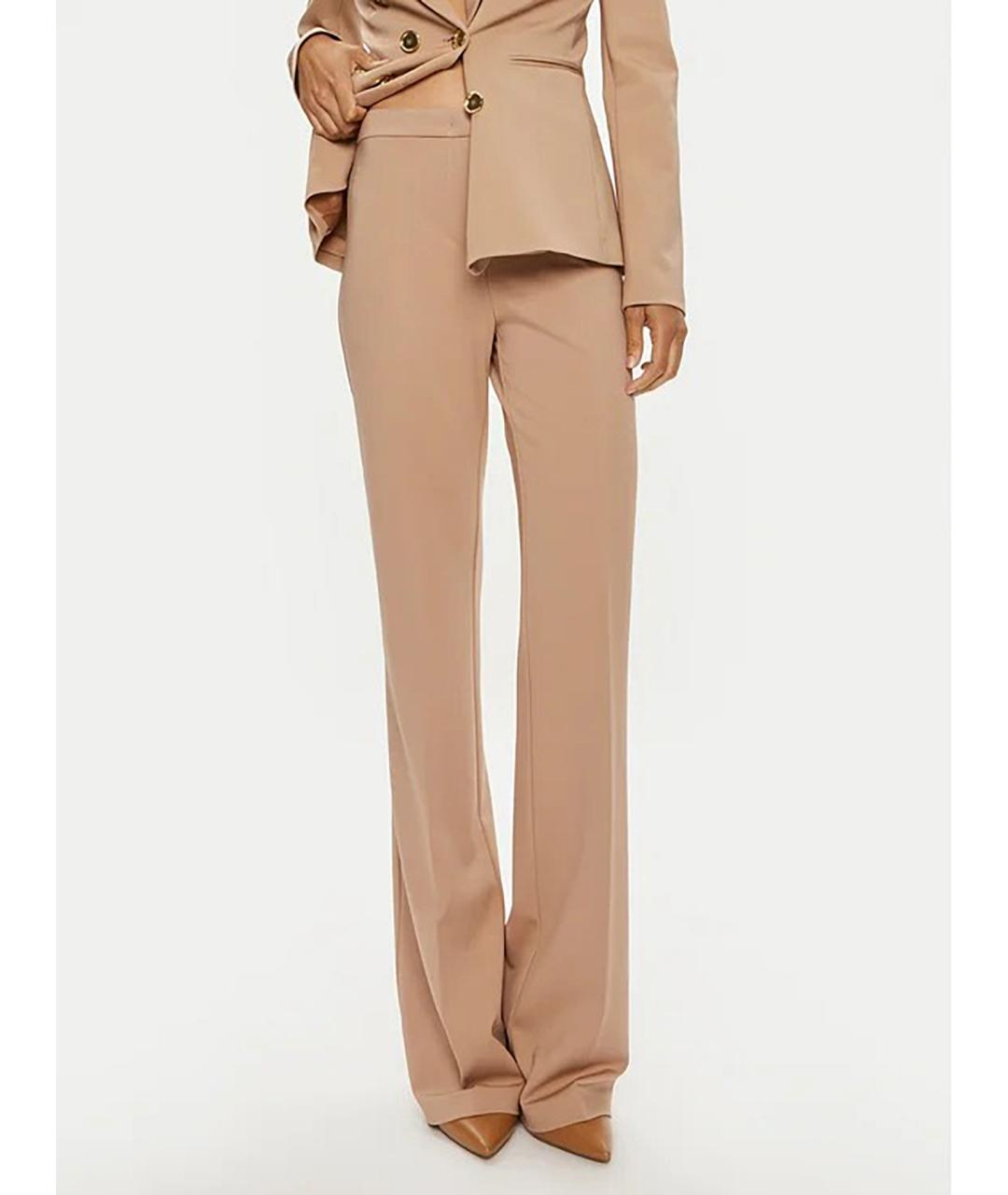 PINKO Бежевые вискозные брюки узкие, фото 3