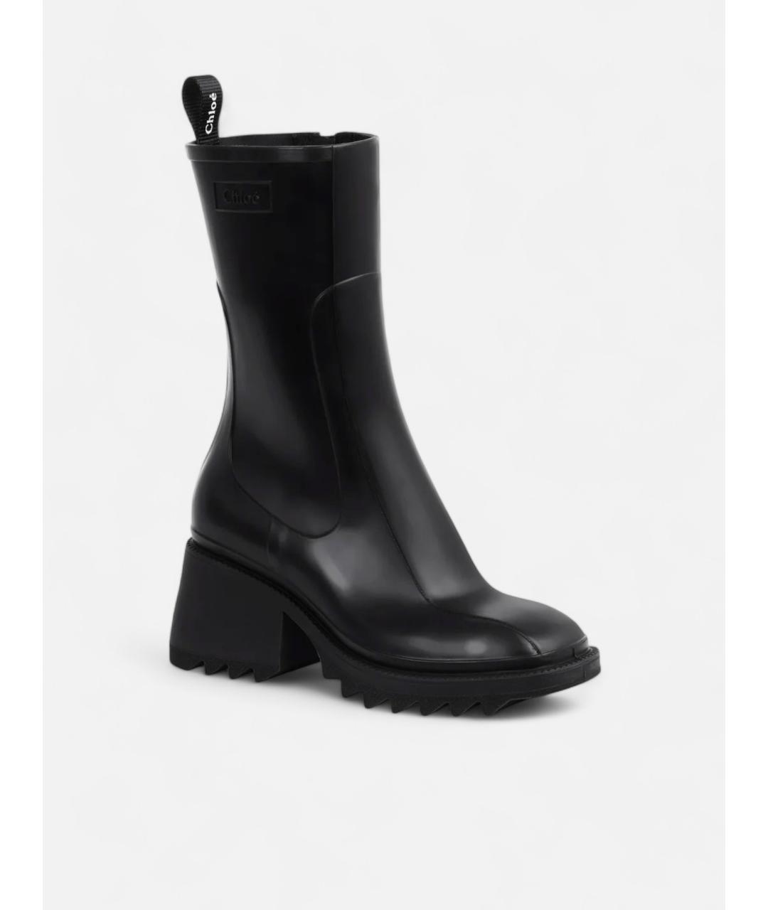CHLOE Черные резиновые ботинки, фото 2
