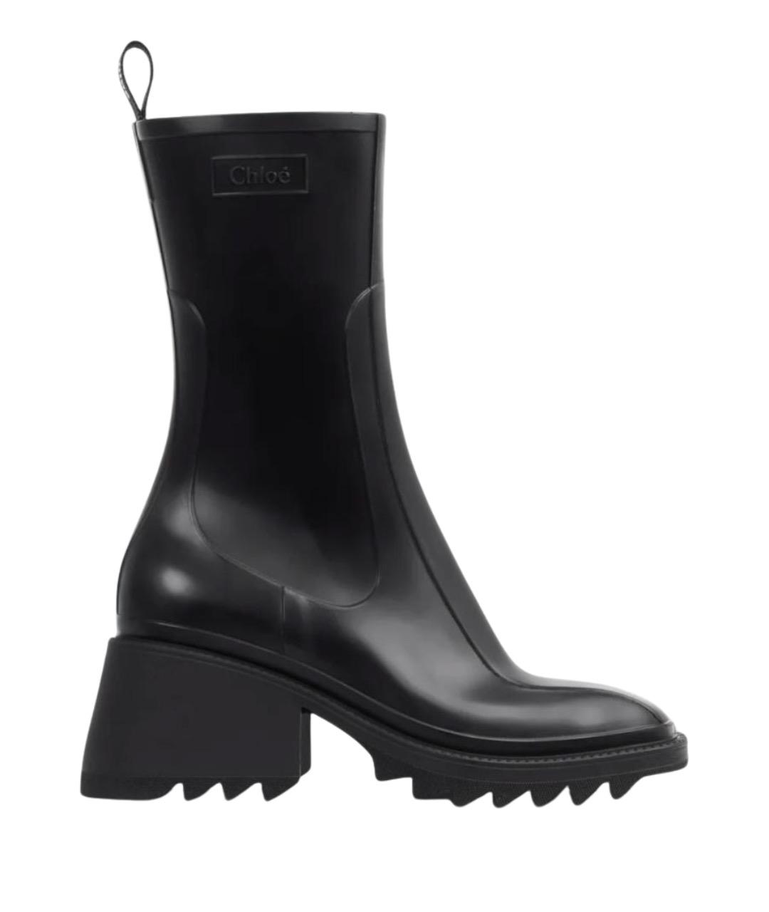 CHLOE Черные резиновые ботинки, фото 1