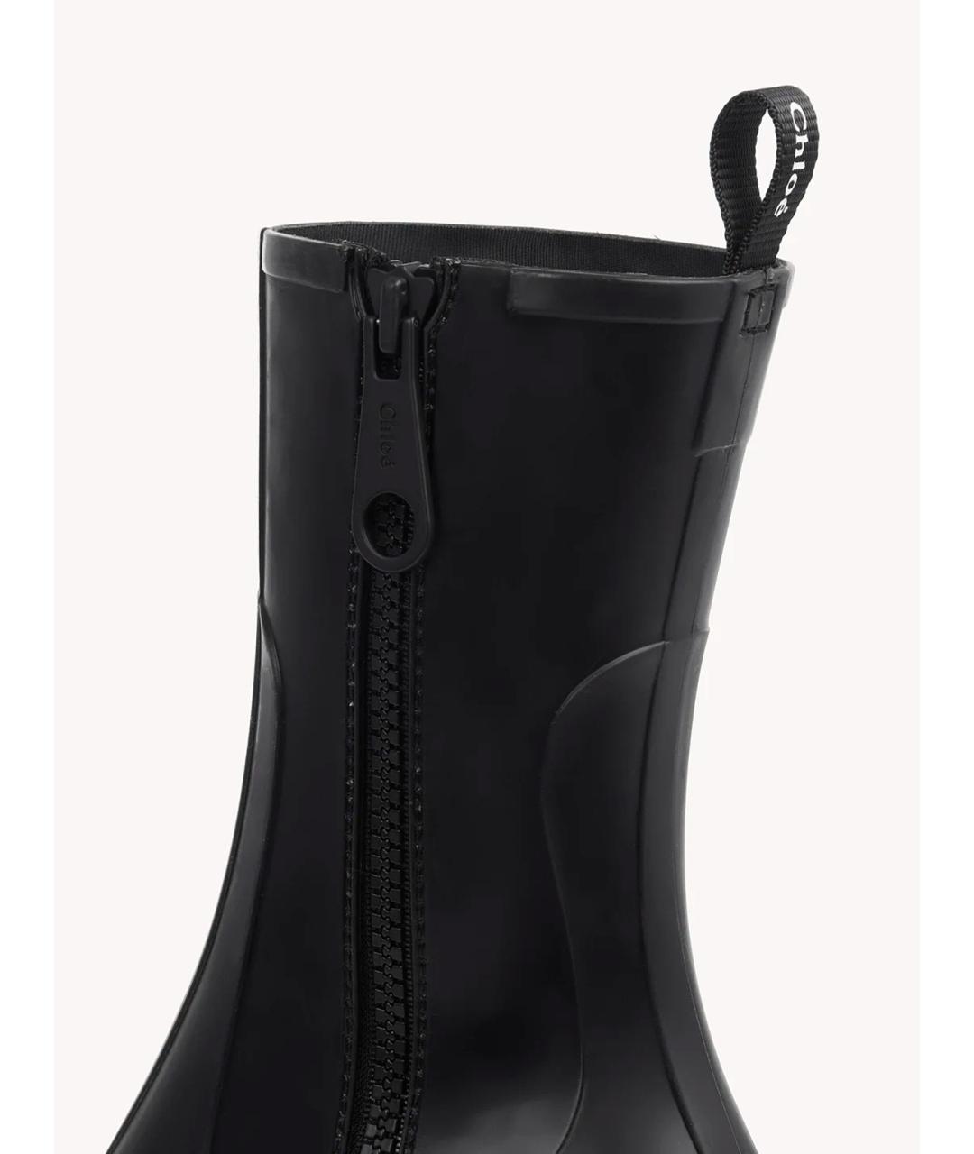 CHLOE Черные резиновые ботинки, фото 3