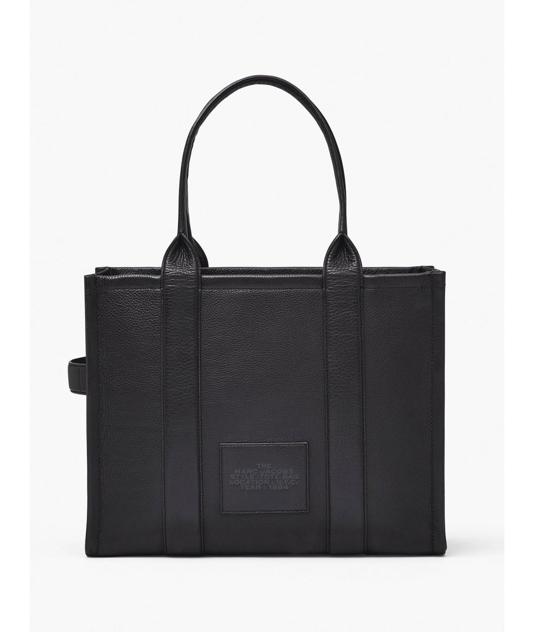 MARC JACOBS Черная кожаная сумка тоут, фото 3