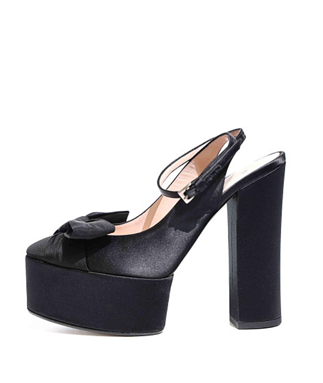 NO. 21 Черные текстильные босоножки, фото 3