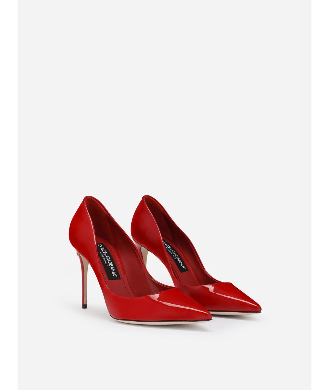 DOLCE&GABBANA Красные туфли из лакированной кожи, фото 2