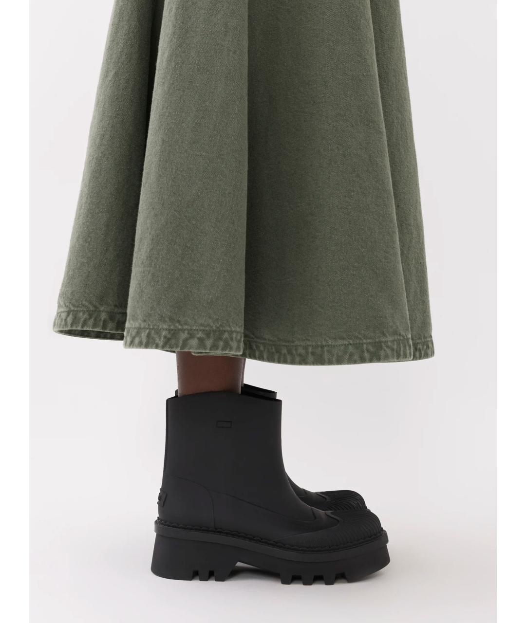 CHLOE Черные резиновые ботинки, фото 4