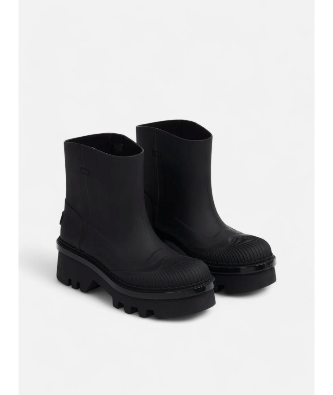 CHLOE Черные резиновые ботинки, фото 2