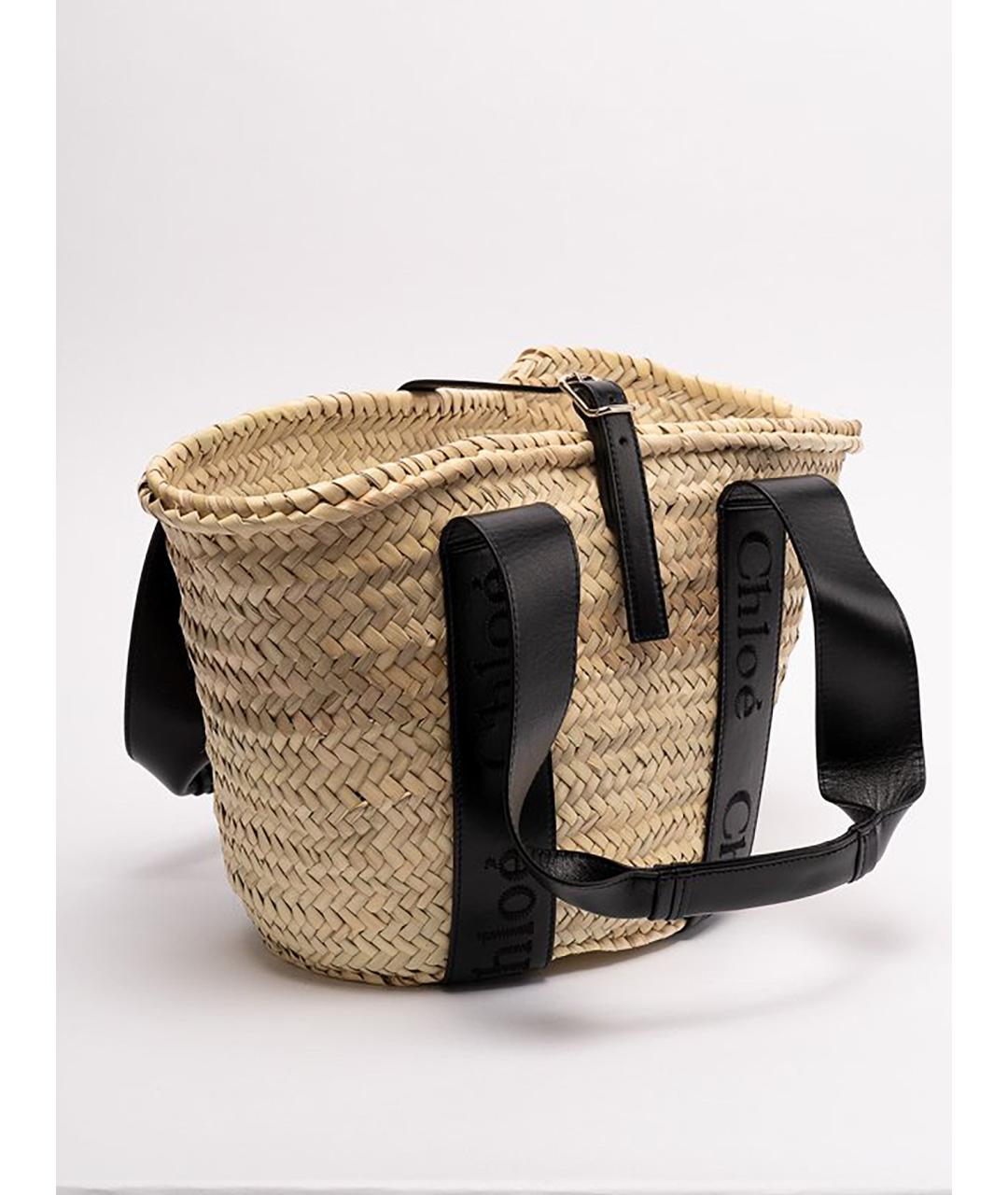 CHLOE Бежевая пелетеная сумка тоут, фото 2