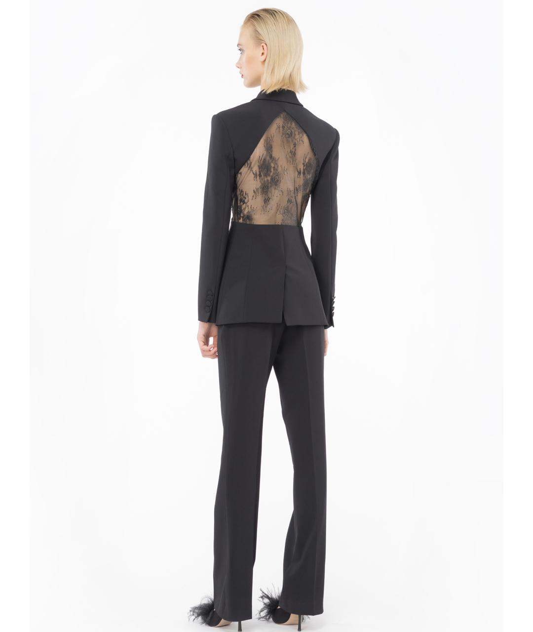 PINKO Черные полиэстеровые прямые брюки, фото 3