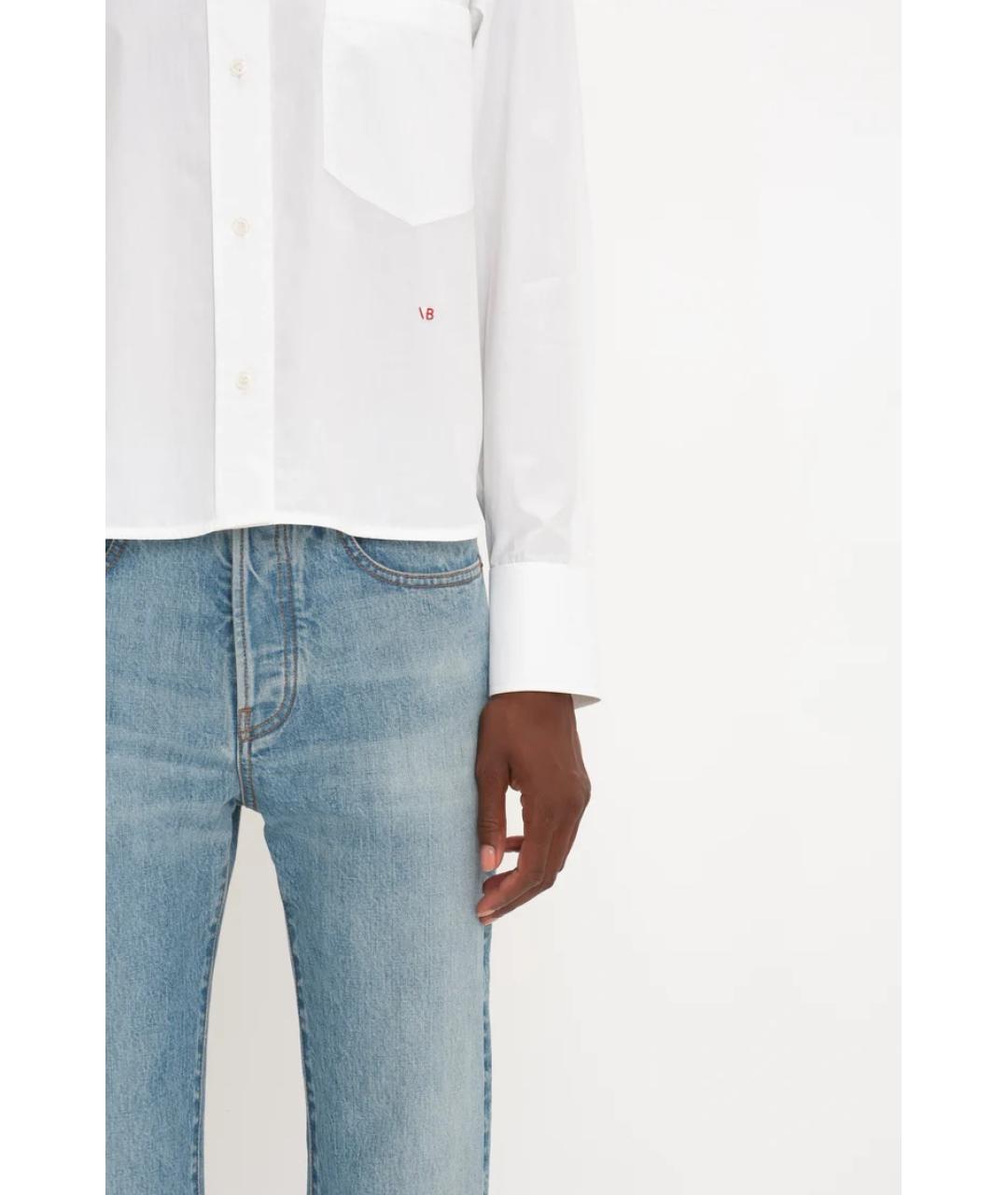 VICTORIA BECKHAM Белая хлопковая рубашка, фото 4